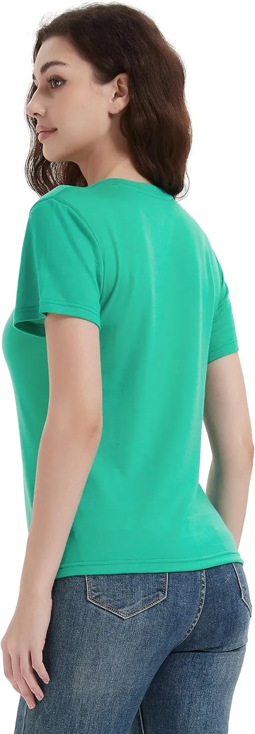100% Merino Wool T Shirts Women, Short Sleeve Crew Neck Tee Lightweight Undershirt, No-Odor Base Layer for Hiking