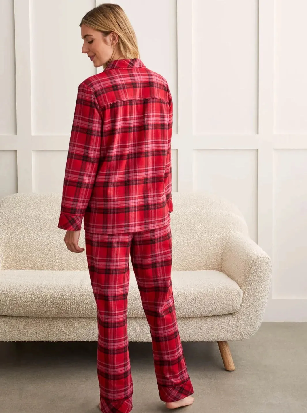 2 PCS Pajama Set [Lipstick Red-5329O]