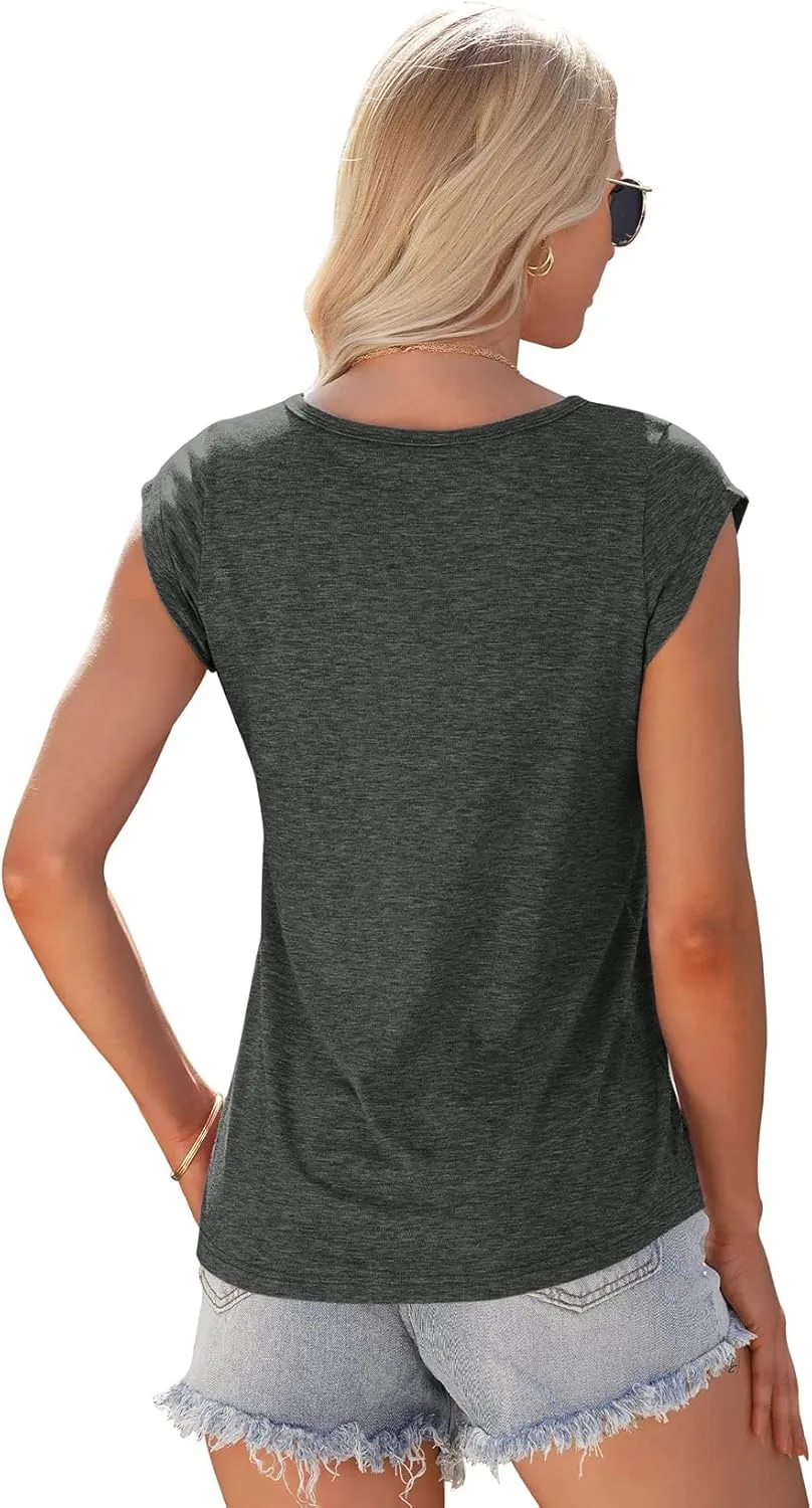 4th of July Shirt for Women 1776 Cap Sleeve Tank Tops American Flag Summer Scoop Neck Tops