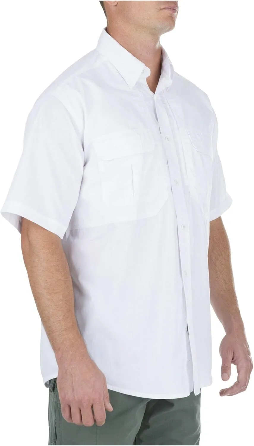 5.11 Tactical Mens Button Down Short Sleeve Shirt with Pockets, Taclite Pro, Style 71175ABR