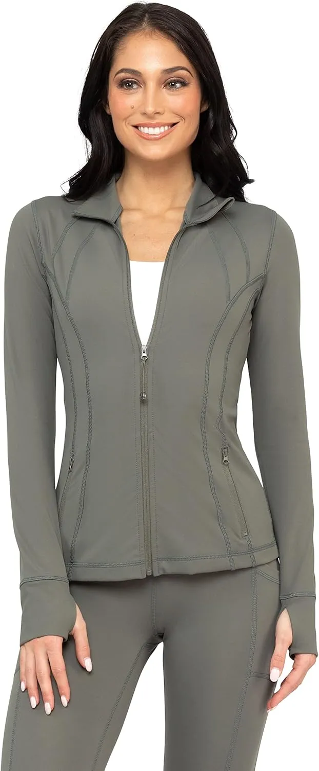 90 Degree By Reflex Womens Lightweight, Full Zip Running Track Jacket