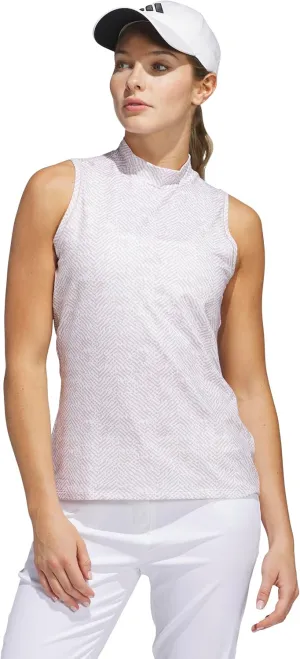 adidas Women's Ultimate365 Mock Neck Sleeveless Polo Shirt