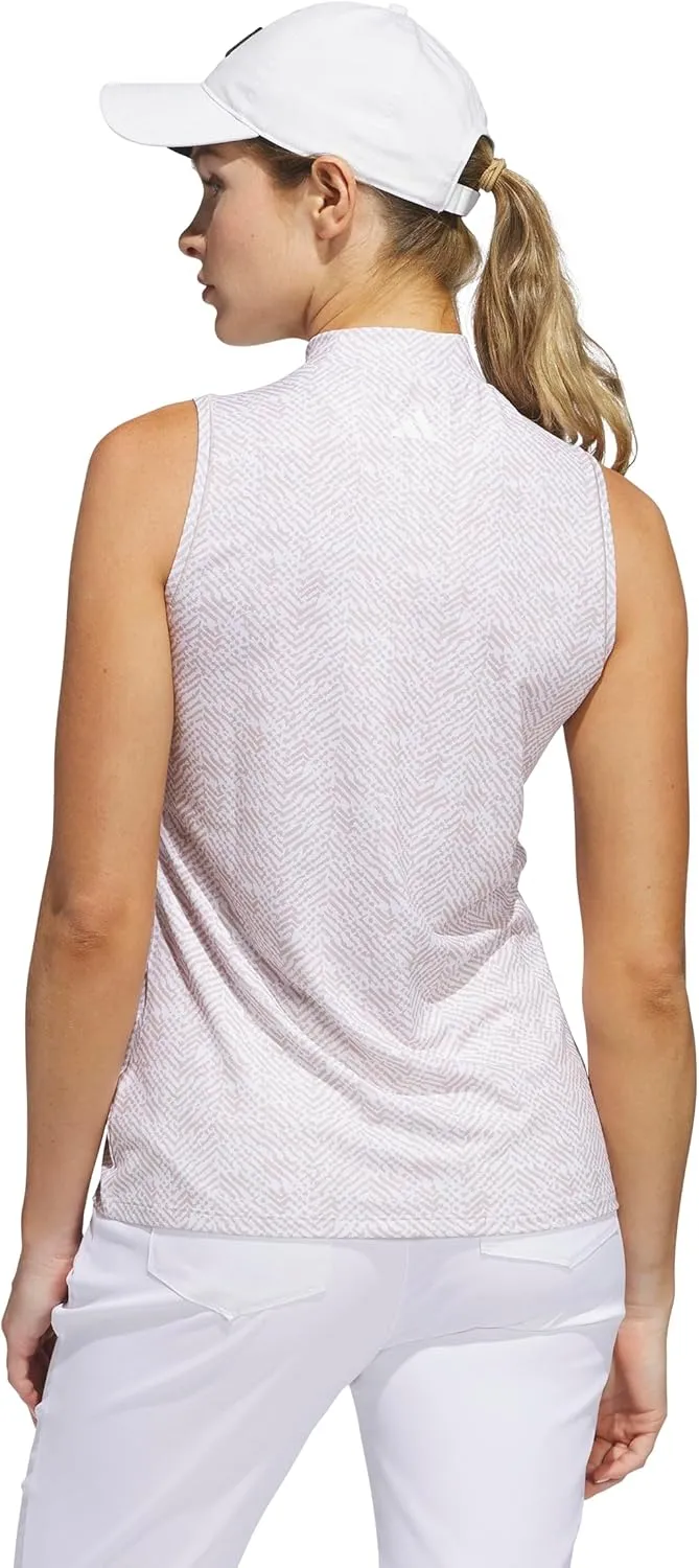 adidas Women's Ultimate365 Mock Neck Sleeveless Polo Shirt