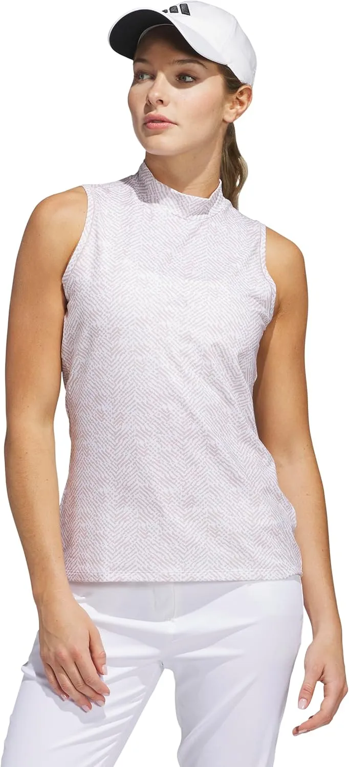 adidas Women's Ultimate365 Mock Neck Sleeveless Polo Shirt