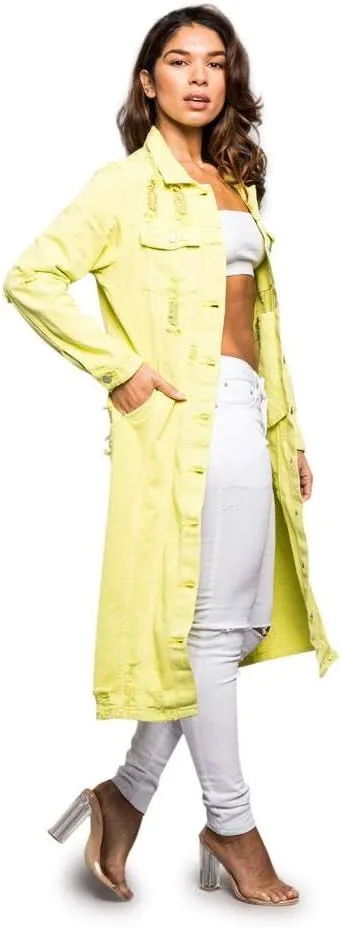 American Bazi Women's Destroyed Denim Jacket