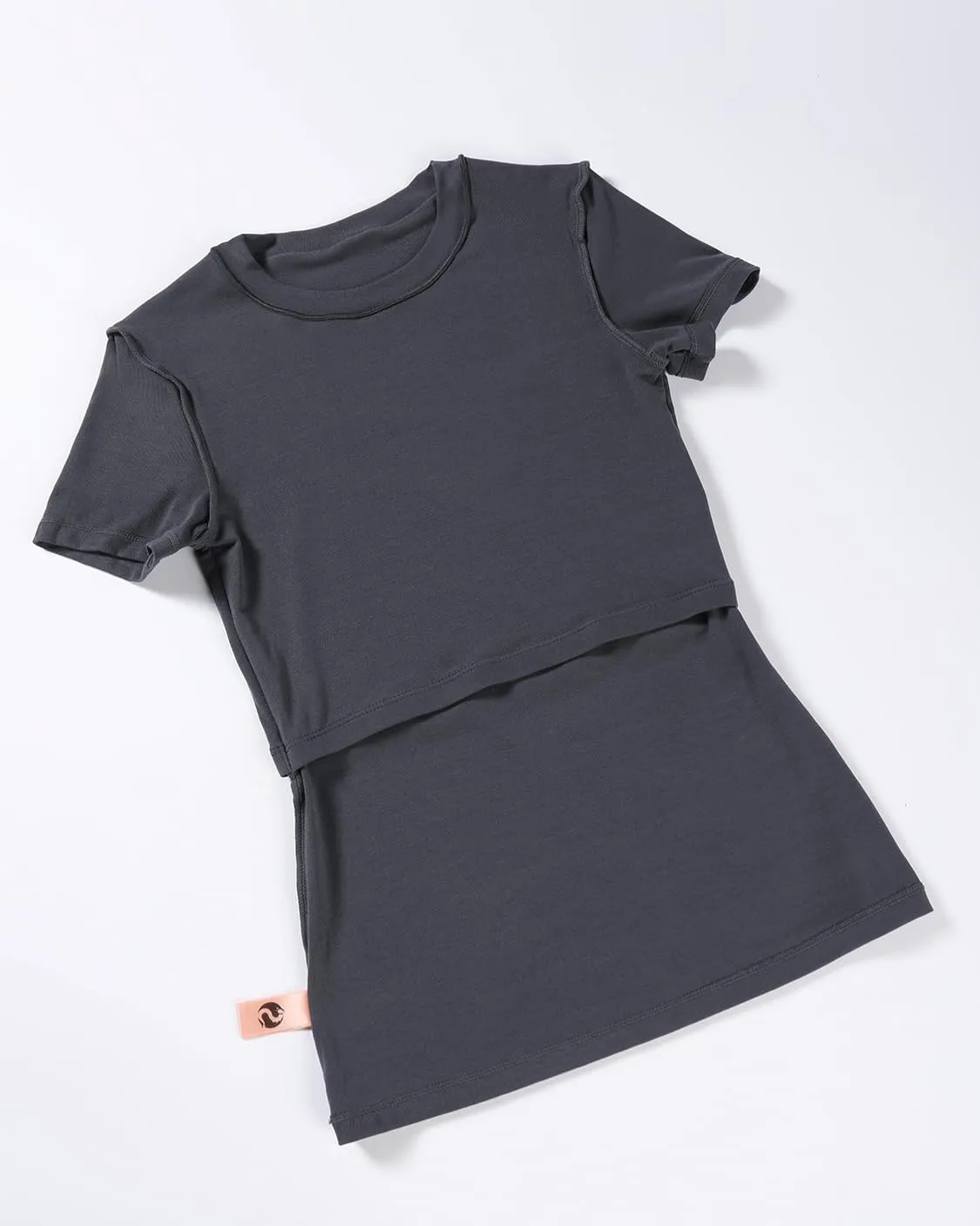 AUROLA Everyday Fitted T-Shirt for Women,Crew Neck Basic Short Sleeves T ShirtCrop Tops Modal Slim Fit Tee