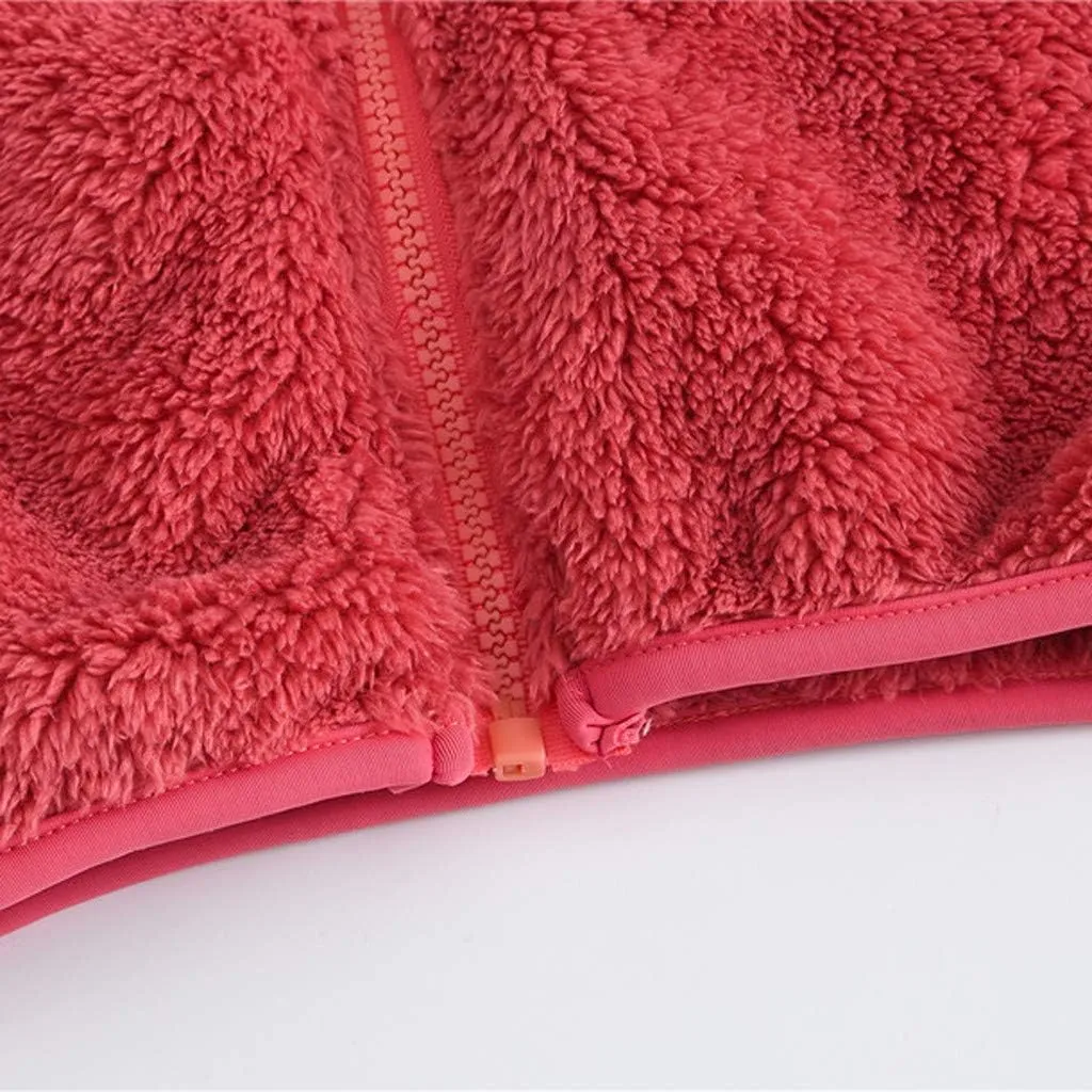 Baby Boys Girls Hooded Jacket Hoodie Winter Warm Solid Color Coat Toddler Cute Bear Ear Sweater Thick Clothes