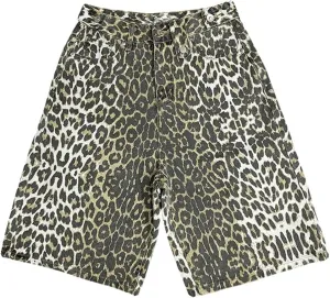 Baggy Y2k Leopard Print Jean Shorts Oversized Jorts Vintage Straight Leg