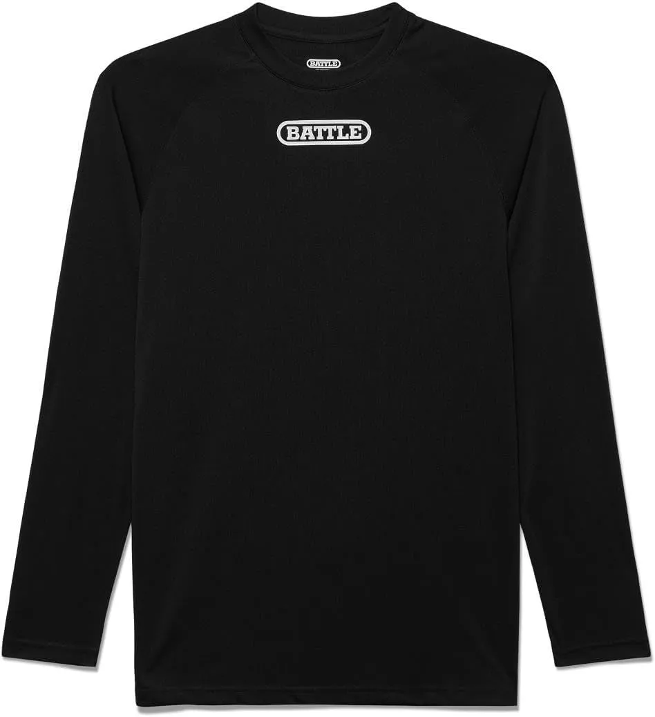 Battle Sports Dry-Fit Moisture Wicking Active Athletic Performance Long-Sleeve T-Shirt for Adults & Kids