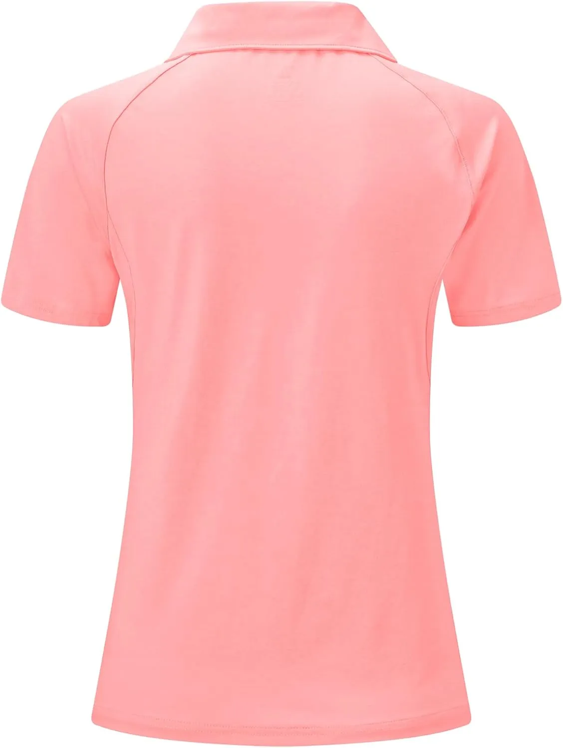 BGOWATU Women's Short Sleeve Golf Polo Shirts 1/4 Zip Tennis Tops Collared T-Shirts UV Protection Quick Dry