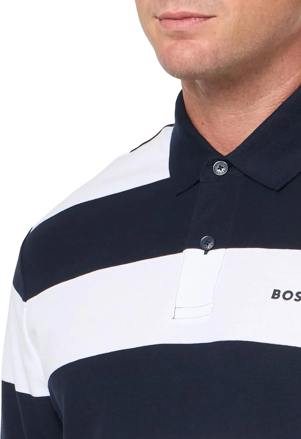 BOSS Men's Printed Cotton Short Sleeve Polo Shirt