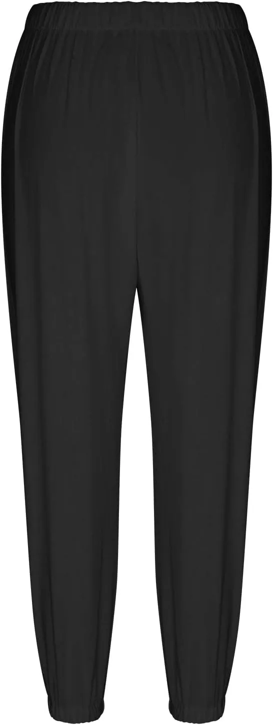 Ceboyel Women's Cotton Linen Lantern Tapered Pants Drawstring Baggy Harem Pants Summer Pants Casual Lounge Trousers 2023