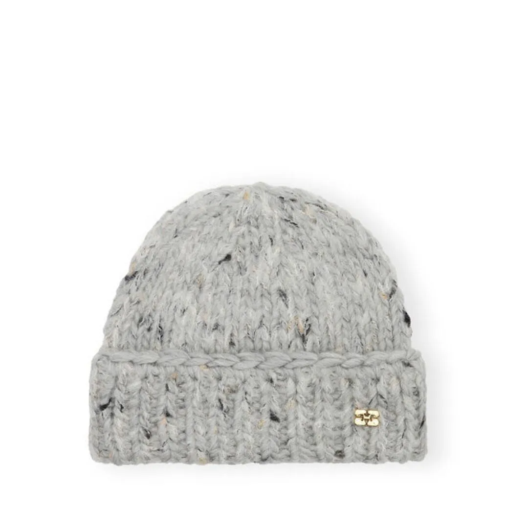 Chunky Marled Handknit Beanie (Paloma Melange)