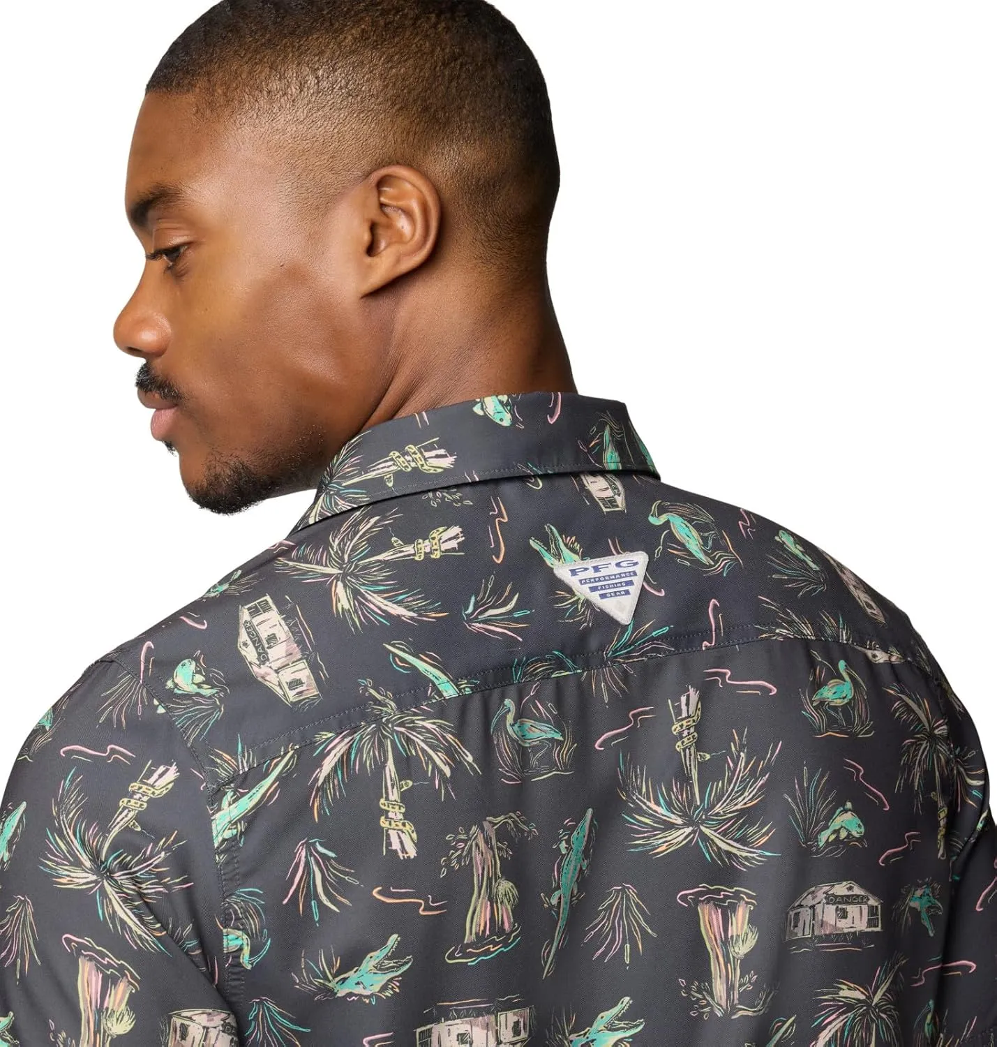 Columbia Men's PFG Uncharted Printed Short Sleeve Shirt