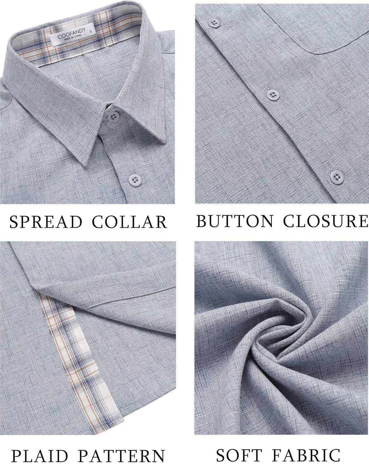 COOFANDY Men's Button Down Shirts Short Sleeve Casual Shirts Summer Beach Shirts Vacation Wedding Shirts with Pocket