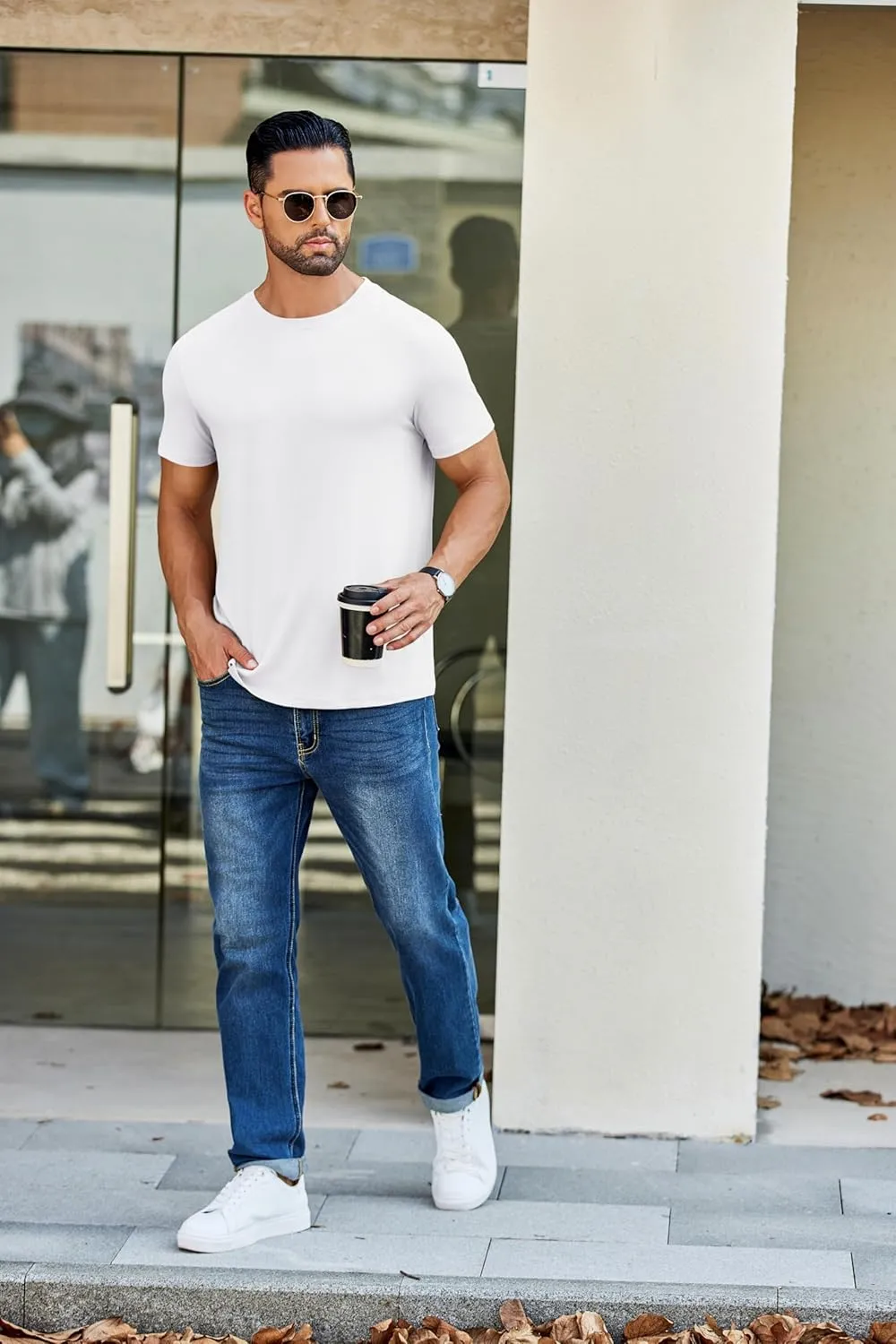 COOFANDY Men's Short Sleeve T-Shirts Crew Neck Casual Summer T Shirts 1-3 Pack Basic Tee Shirt