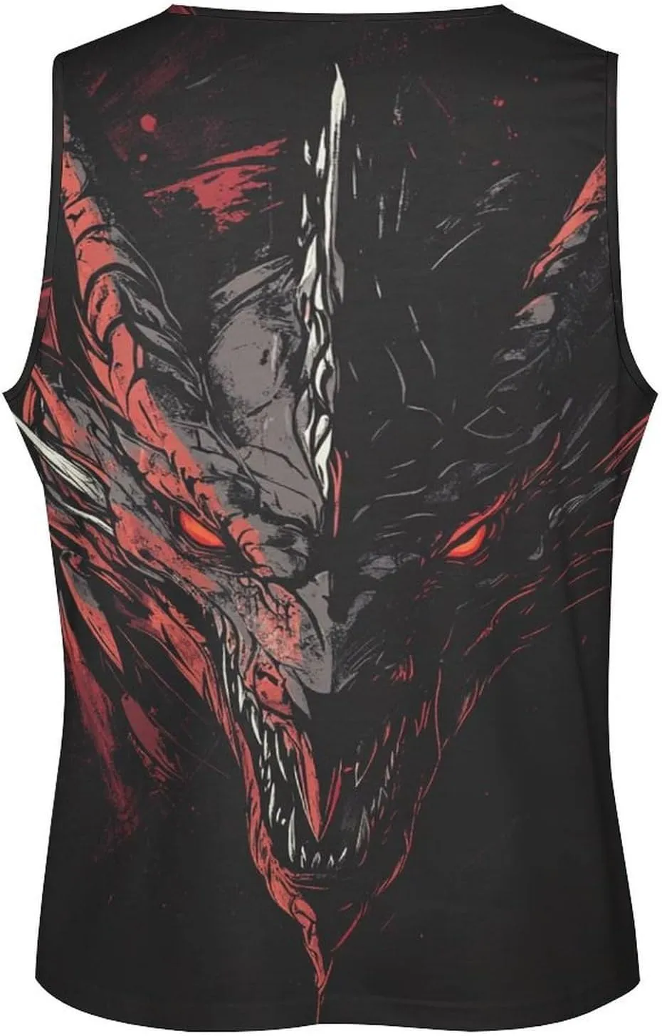 Cool Animals Print Tank Tops for Men Workout Muscle Novelty Funny Loose Fit Summer Casual Mens Sleeveless Tee Shirts