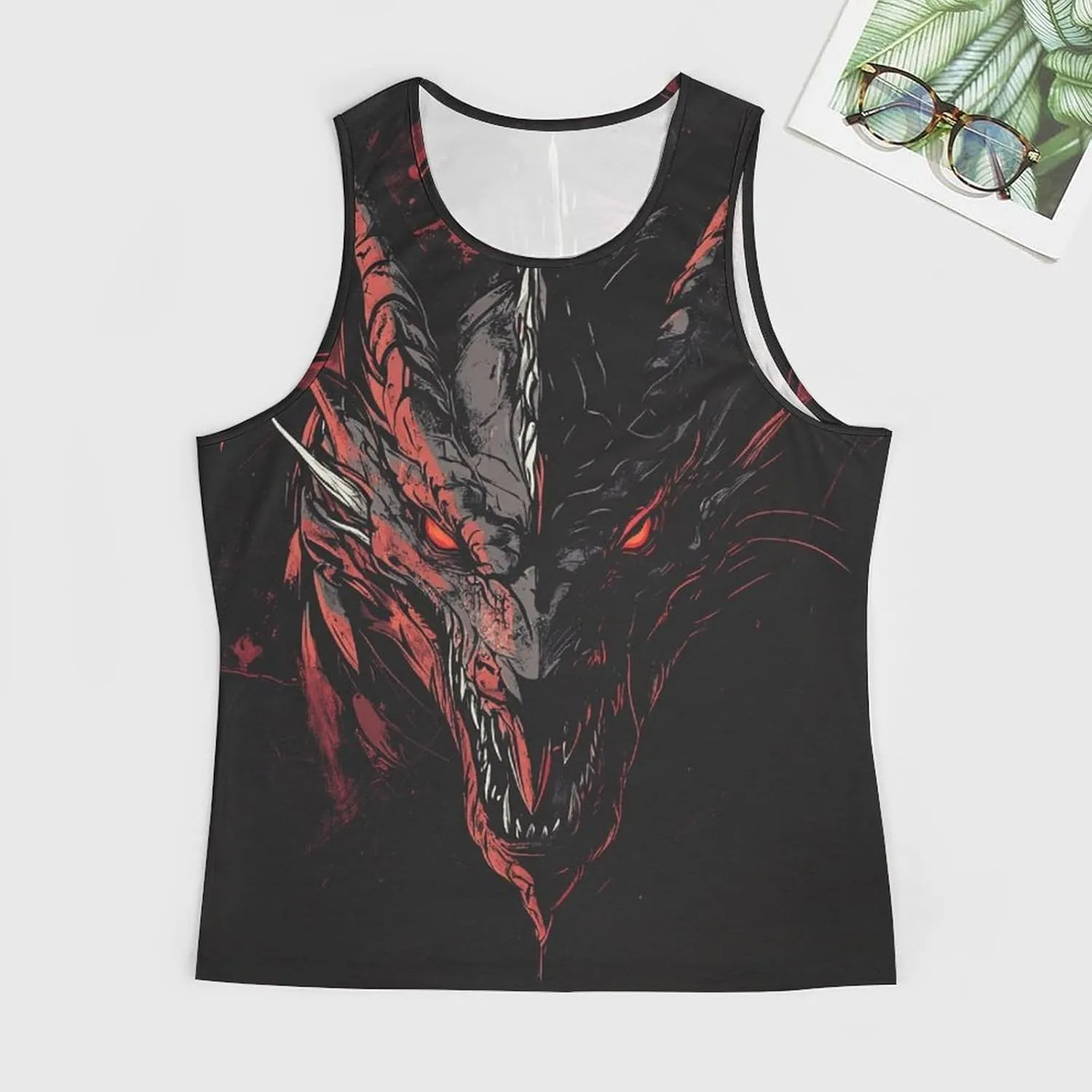 Cool Animals Print Tank Tops for Men Workout Muscle Novelty Funny Loose Fit Summer Casual Mens Sleeveless Tee Shirts
