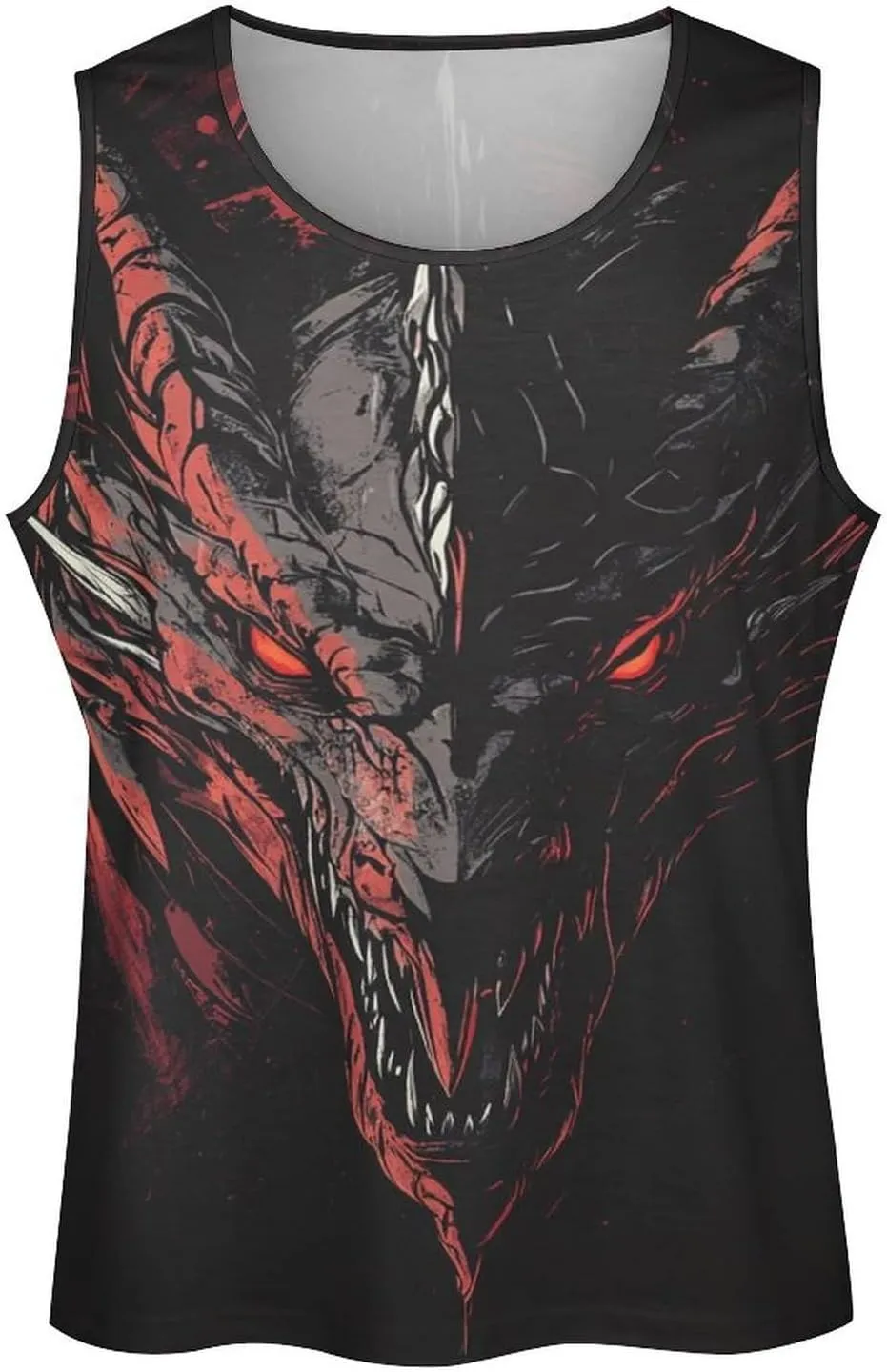 Cool Animals Print Tank Tops for Men Workout Muscle Novelty Funny Loose Fit Summer Casual Mens Sleeveless Tee Shirts