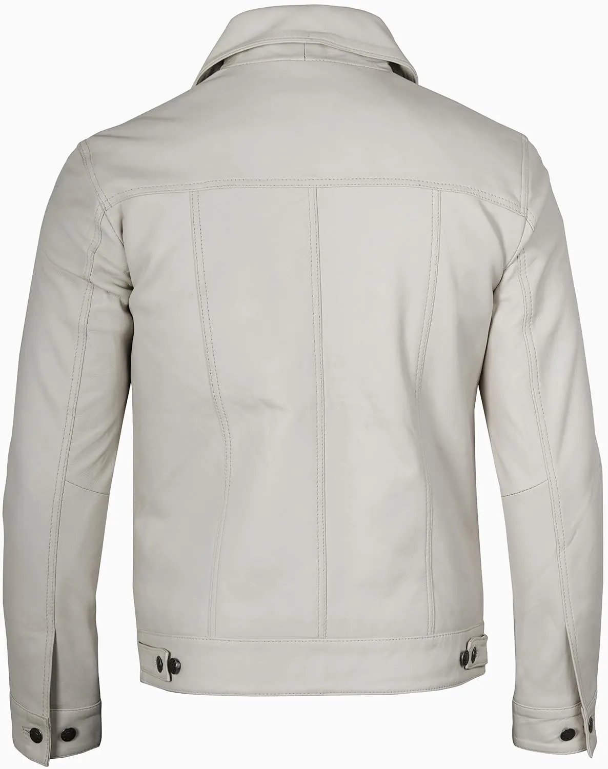 Decrum Leather Jacket For Men - Real Lambskin Vintage Trucker Mens Leather Jackets