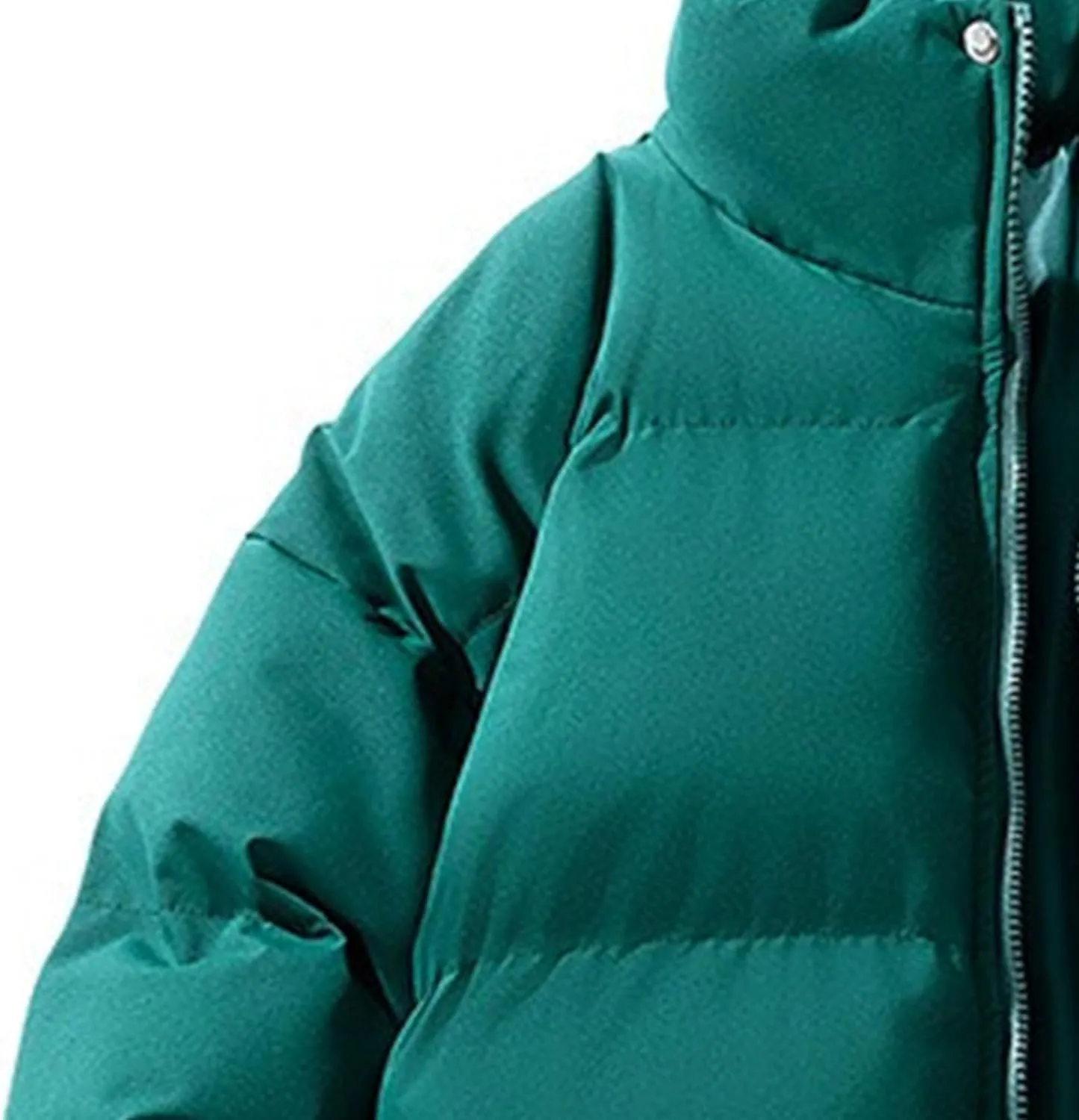 DGHM-JLMY Winter Puffer Jackets For Men Thicken Warm Stand Collar Down Puffy Jacket Solid Couple Casual All-Match Overcoat