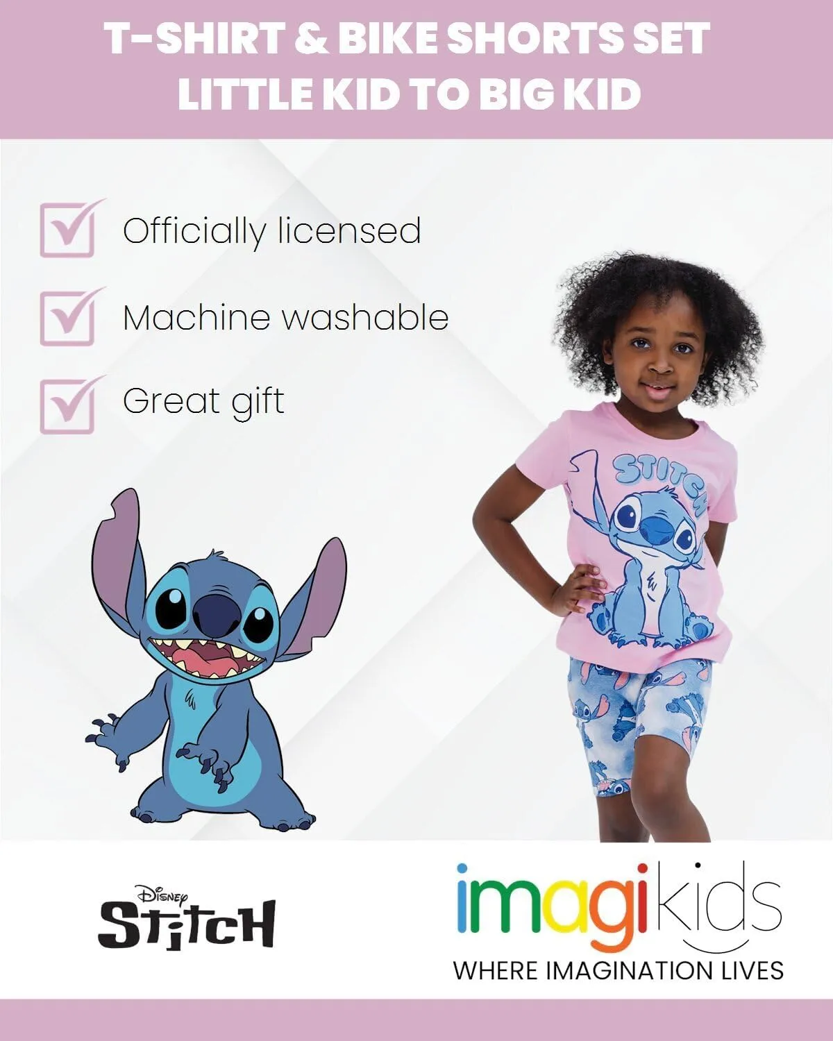Disney Moana Winnie The Pooh Lion King Pixar Toy Story Lilo & Stitch T-Shirt & Shorts Outfit Set Little Kid to Big Kid
