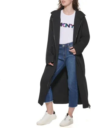 DKNY Women's Zip Front Hooded Jacket