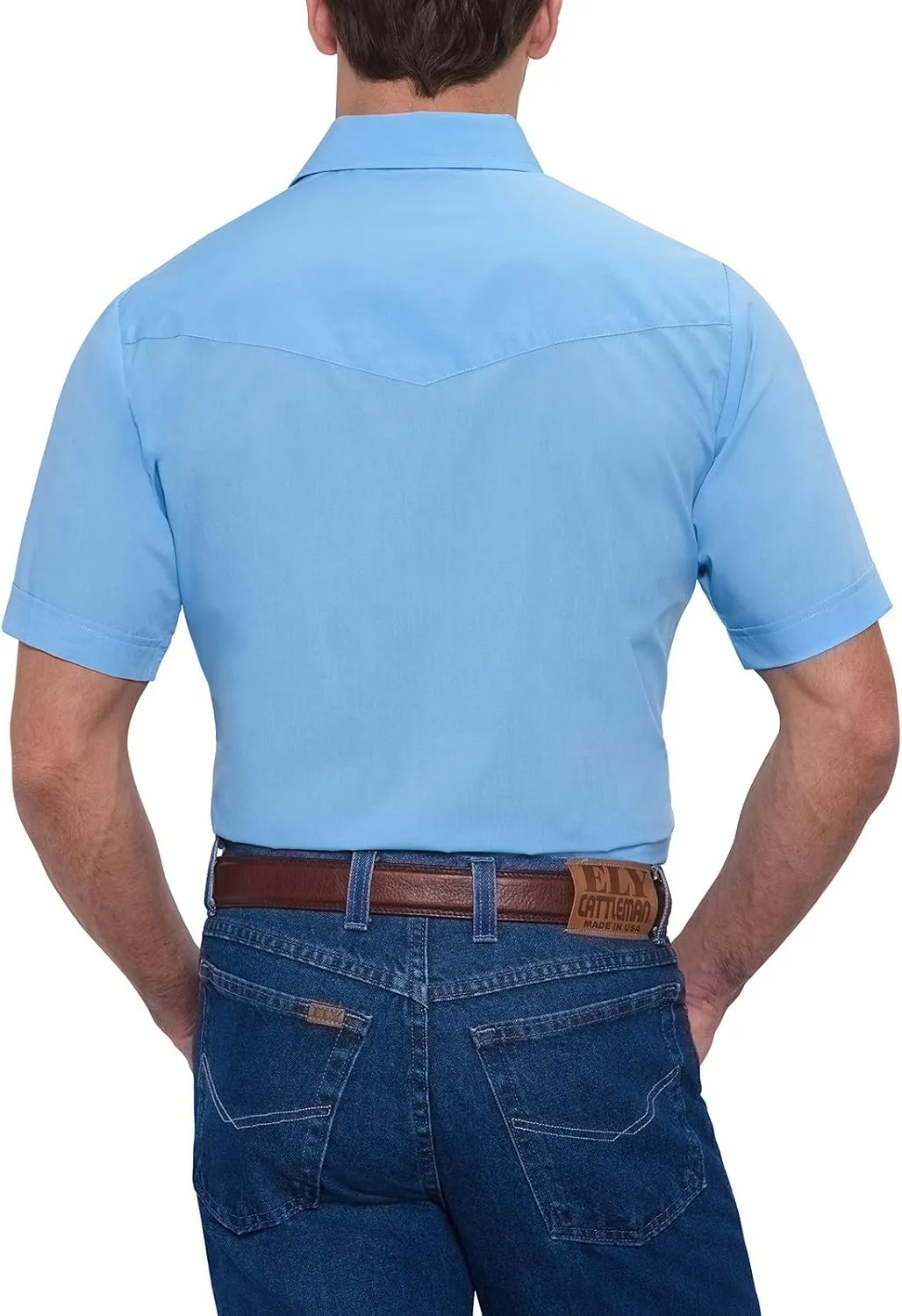 Ely Cattleman Men's Short Sleeve Solid Western Shirt