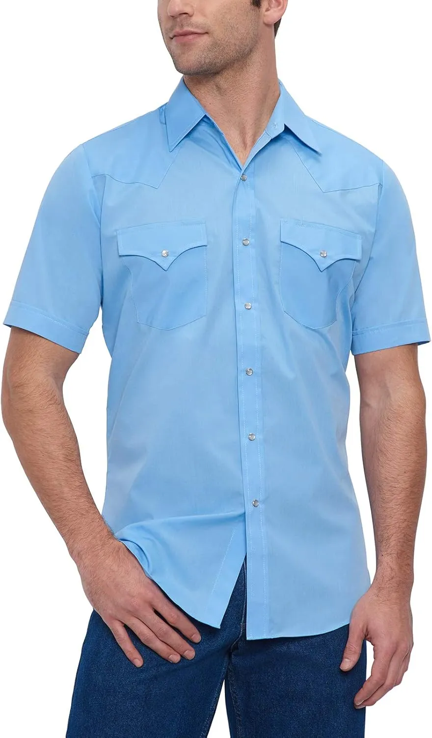 Ely Cattleman Men's Short Sleeve Solid Western Shirt