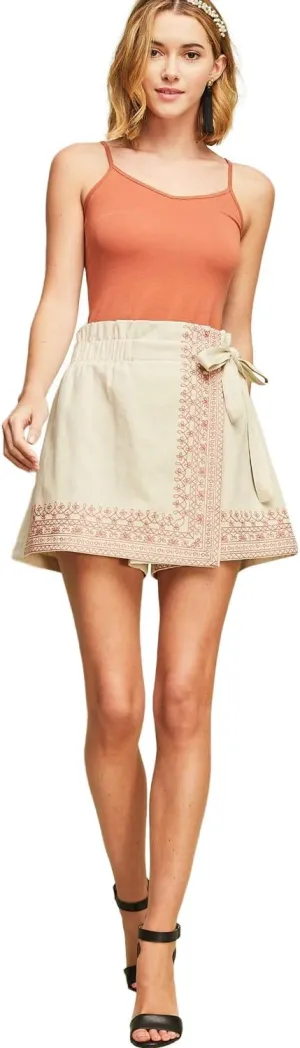 Entro Women's High Waist Wrap Shorts/Skort