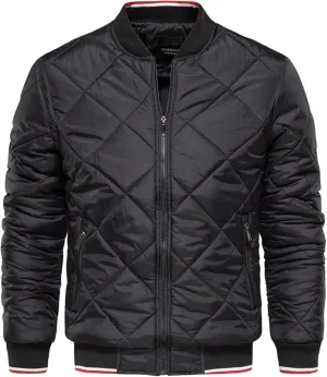 Febecool Winter Men's Stand Collar Cotton Jacket Solid Casual Cotton Jacket Zipper Cotton Jacket Men