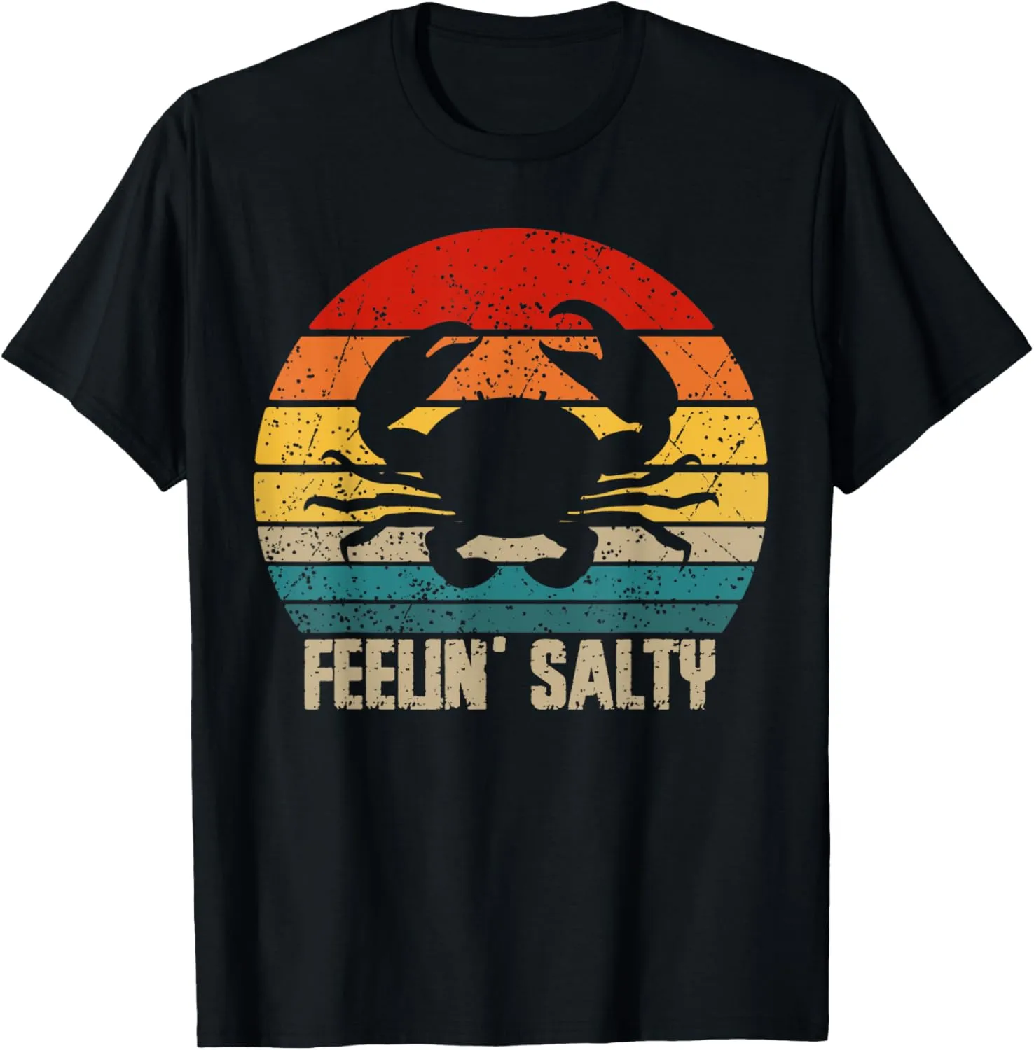 Feelin Salty Maryland Crab Sunset Graphic T-Shirt