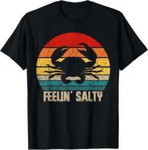 Feelin Salty Maryland Crab Sunset Graphic T-Shirt