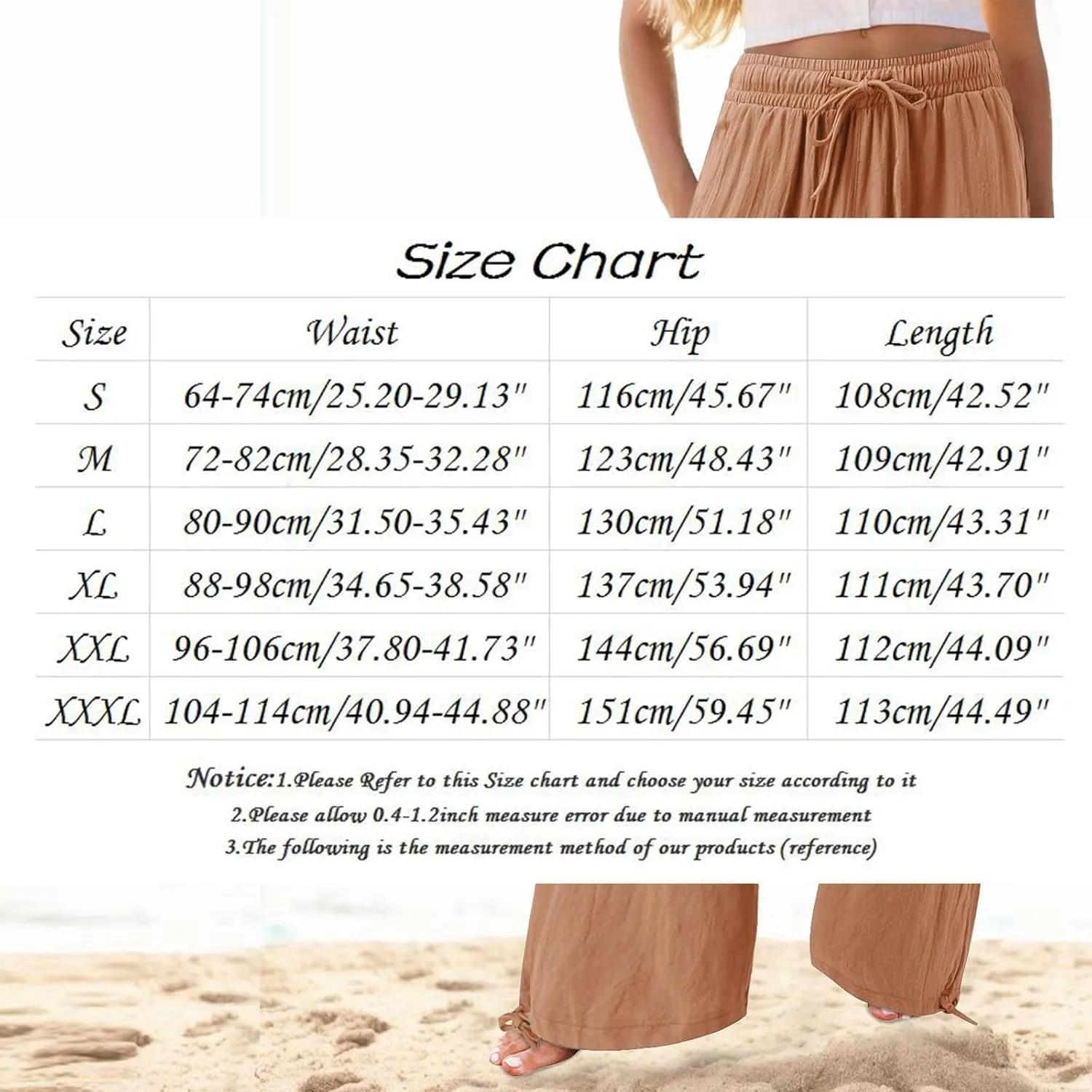 Flowy Pants for Women, Women Linen Palazzo Pants Summer Boho Wide Leg High Waist Casual Lounge Pant Trousers