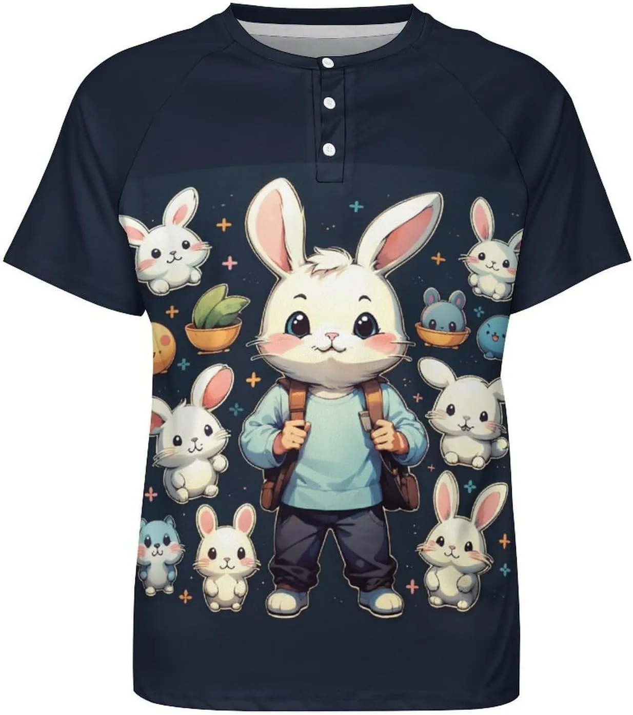 for Men Short Sleeve Shirts Bird Pattern V Neck Shirt Tshirt Casual Tops Pullover Quick Dry with Designs