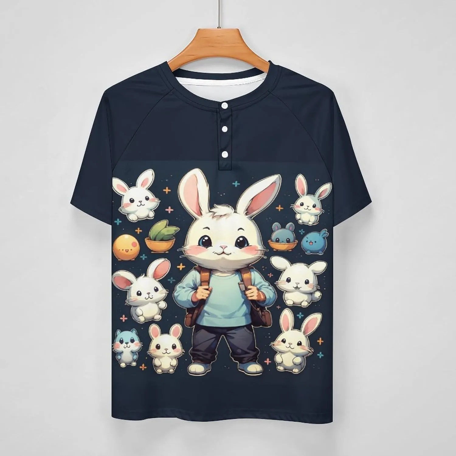 for Men Short Sleeve Shirts Bird Pattern V Neck Shirt Tshirt Casual Tops Pullover Quick Dry with Designs
