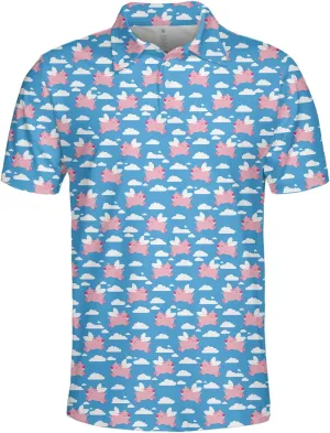 Funny Golf Shirts for Men Dry Fit, Tropical Hawaiian Golf Polo Shirt, Mens Golf Polos Golfing