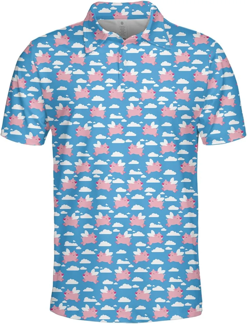 Funny Golf Shirts for Men Dry Fit, Tropical Hawaiian Golf Polo Shirt, Mens Golf Polos Golfing