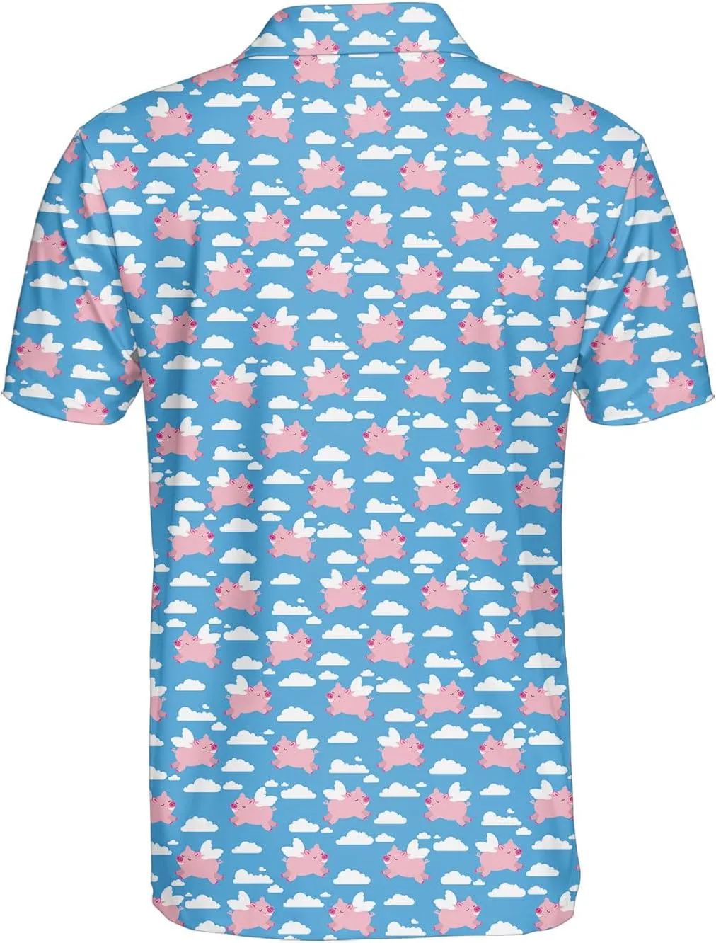 Funny Golf Shirts for Men Dry Fit, Tropical Hawaiian Golf Polo Shirt, Mens Golf Polos Golfing