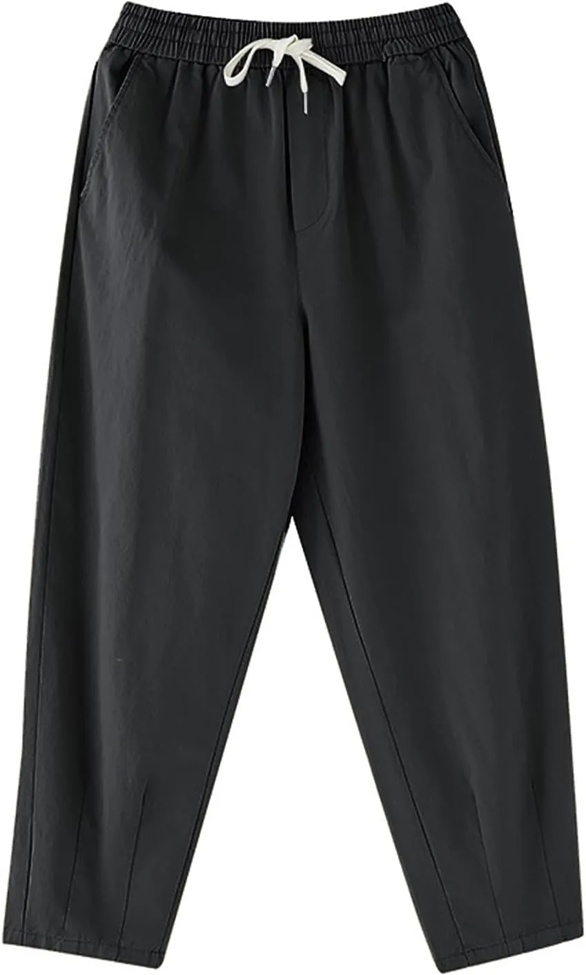 FZYLQY Cotton Linen Pants for Women Stright Leg Hight Waisted Palazzo Pants Loose Fit Summer Dressy Casual Trousers 2025