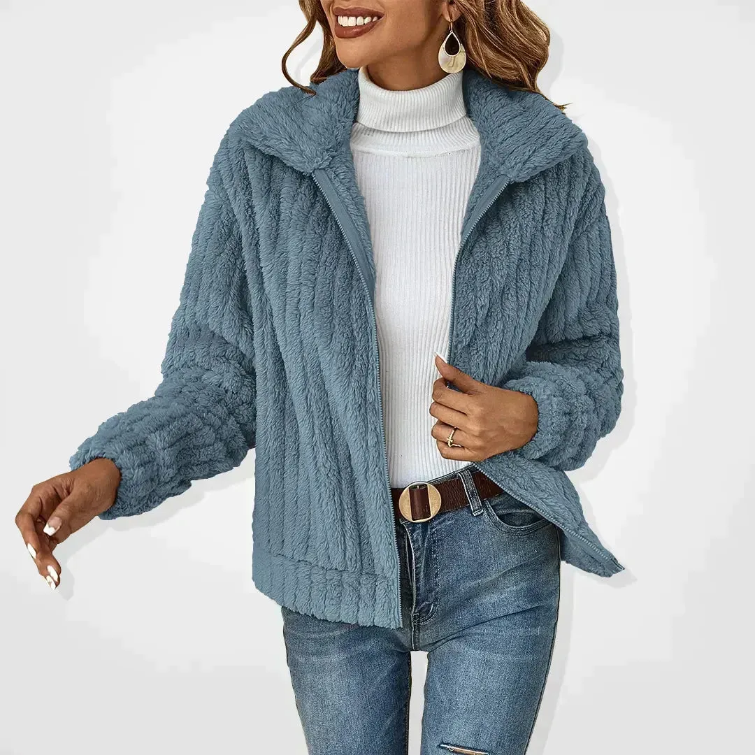 GENEVIEVE - Stylish Sherpa Jacket