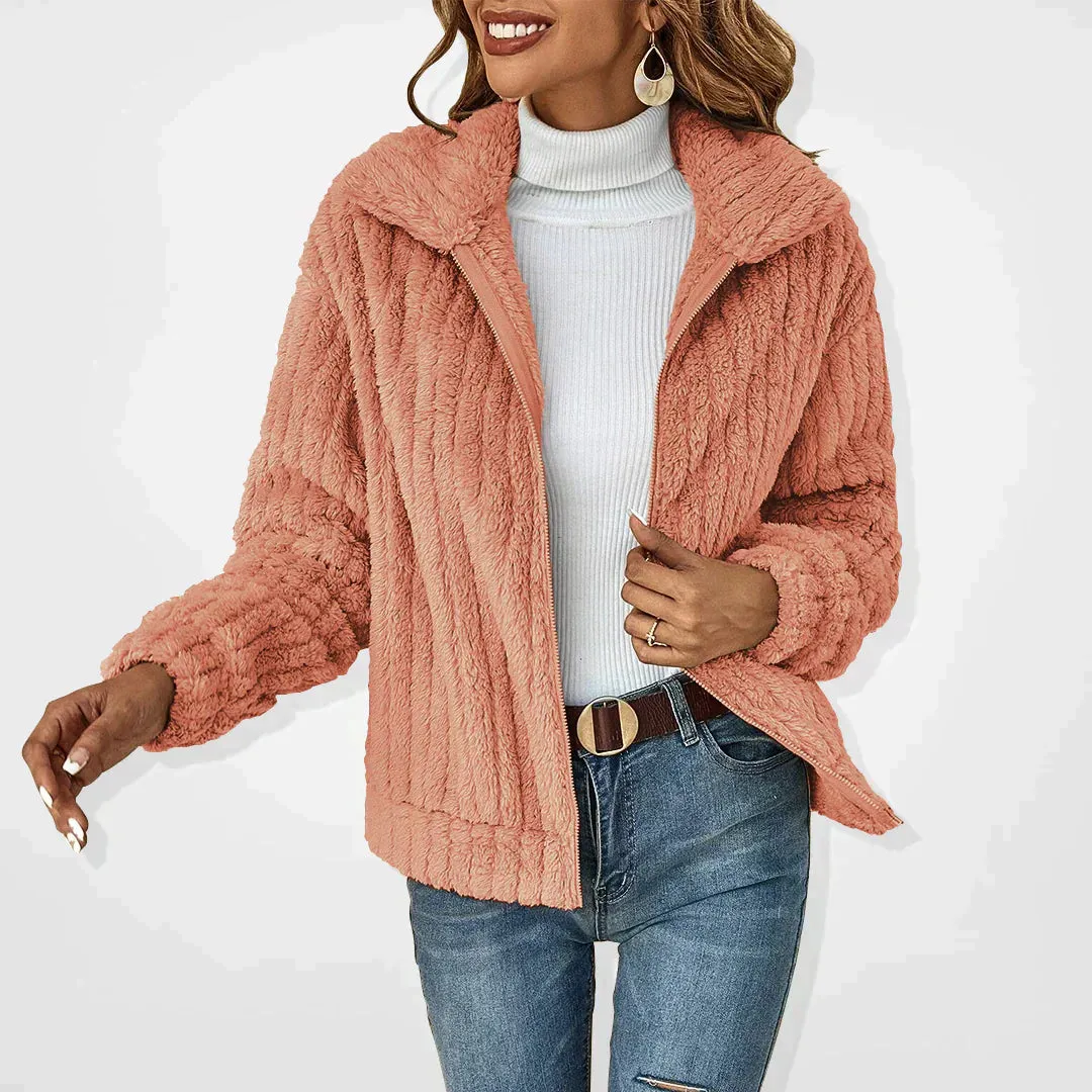 GENEVIEVE - Stylish Sherpa Jacket