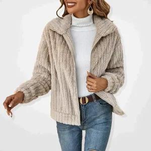 GENEVIEVE - Stylish Sherpa Jacket