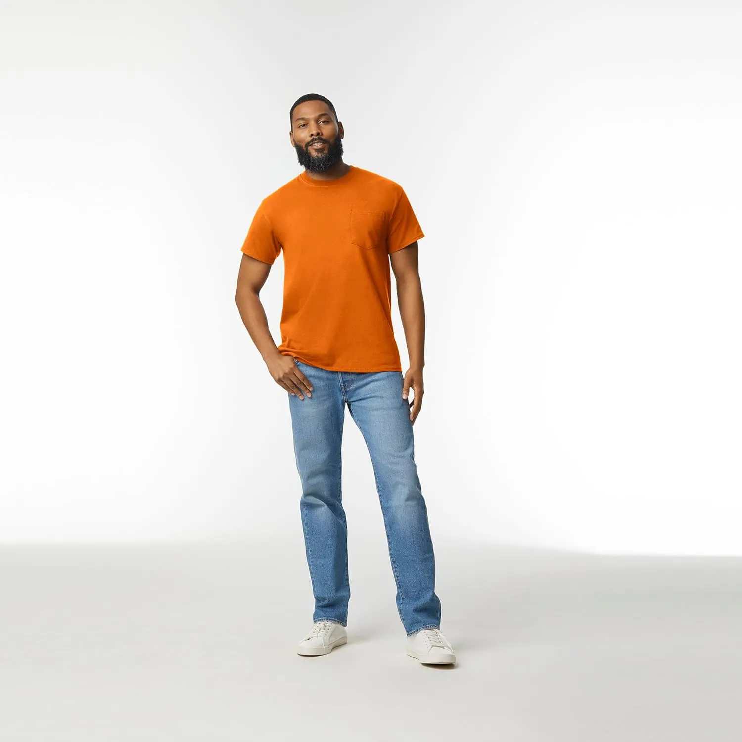 Gildan Unisex Adult Ultra Cotton T-Shirt with Pocket, Style G2300, 2-Pack