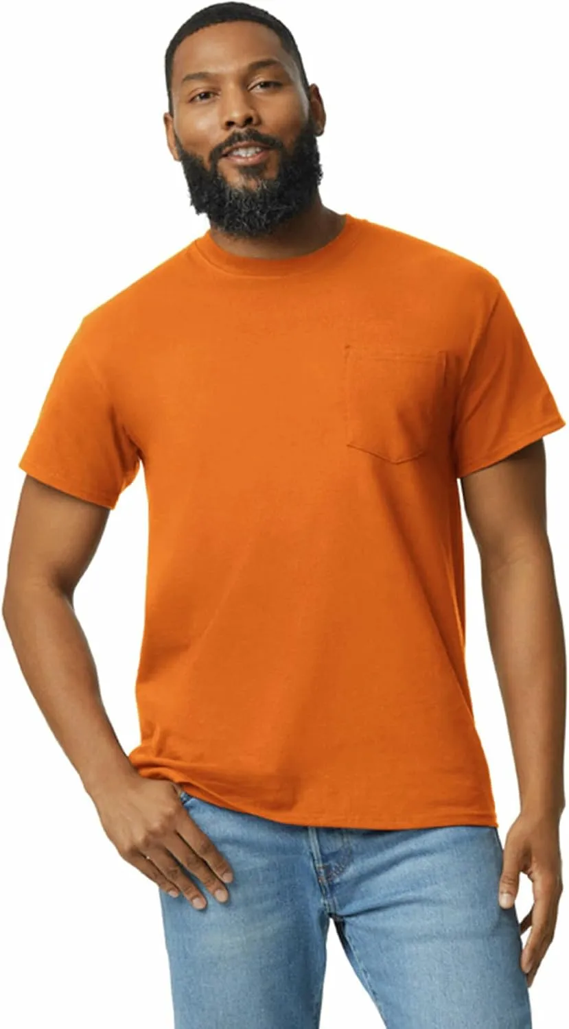 Gildan Unisex Adult Ultra Cotton T-Shirt with Pocket, Style G2300, 2-Pack