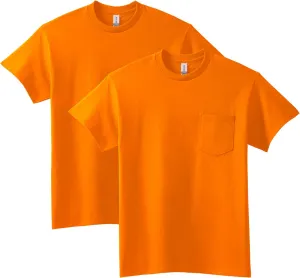 Gildan Unisex Adult Ultra Cotton T-Shirt with Pocket, Style G2300, 2-Pack
