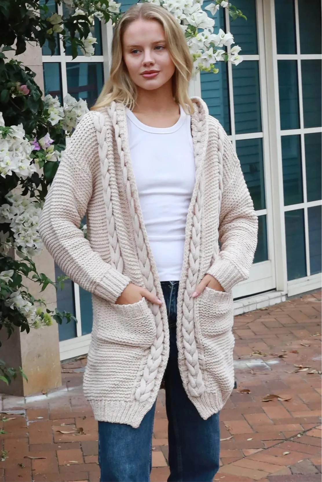 HARMONY KNIT CARDIGAN BEIGE