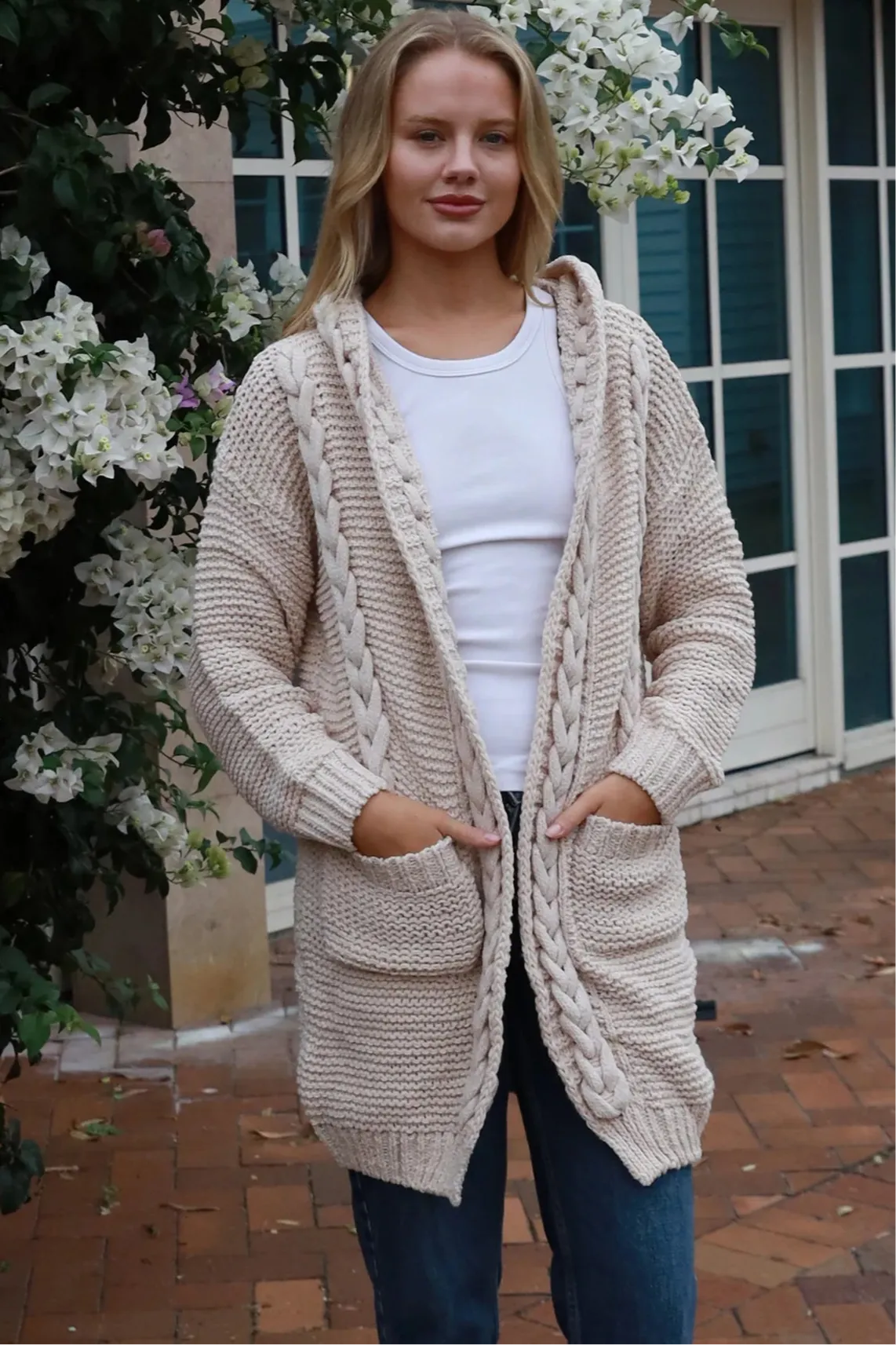 HARMONY KNIT CARDIGAN BEIGE