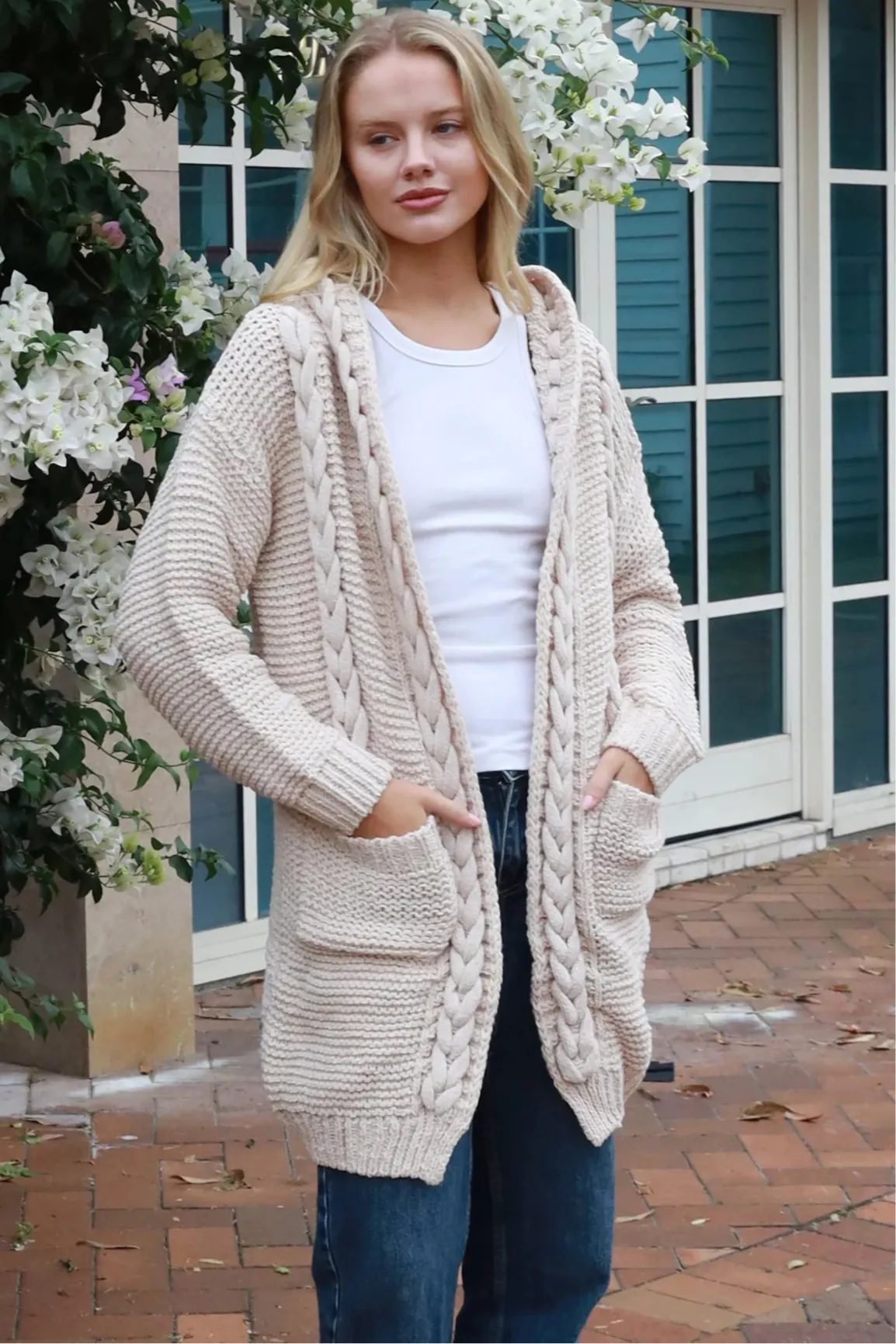 HARMONY KNIT CARDIGAN BEIGE