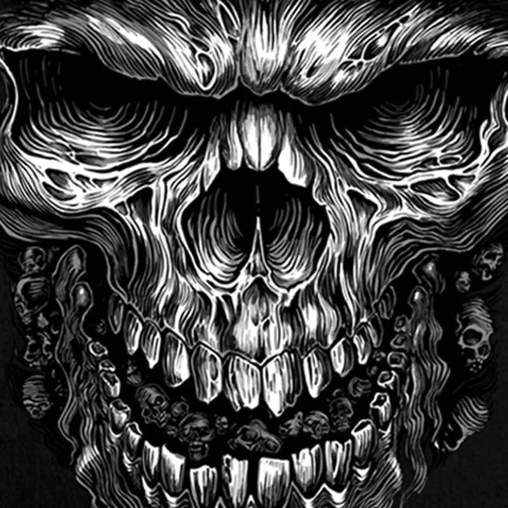 Hot Leathers Men's Denim Shredder Skull Sleeveless Shirt
